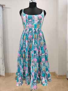 Vestido Largo Casual de Verano para Mujer, Estampado Floral, Cuello en V, Manga Larga, Hecho a Mano - Product Image 4