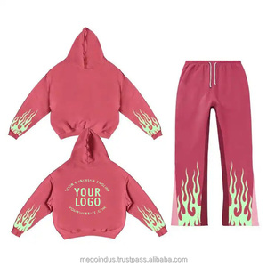 สเวตเตอร์ชายเสื้อครอปมีฮู้ดสำหรับผู้ชายเครื่องแต่งกายแนวสตรีทแวร์สไตล์ฝรั่งเศสเทอร์รี่เฮฟวีเวตใส่ได้ทั้งชายและหญิง - Product Image 2