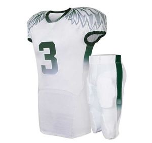 Maillot de Football américain XL unisexe de haute qualité Sublimation personnalisée avec motifs de numéros de drapeau Logo cousu ensemble de qualité uniforme - Product Image 4
