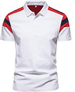 Haute Qualité Polyester Hommes Polo T-shirts Léger Respirant Plus La Taille Solide Couleur Top À La Mode Polos - Product Image 1