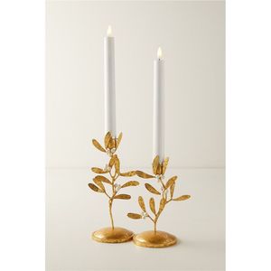 Candélabre antique en fer forgé à 4 branches, porte-bougie rustique en métal, fait à la main, en fer forgé, centre de table, porte-bougie - Product Image 2