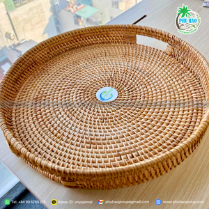 PRODUIT SUPÉRIEUR Plateau en rotin polyvalent pour la décoration intérieure, la cuisine ou l'emballage de cadeaux organisés - Product Image 5