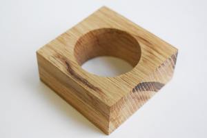 Rond de serviette en bois naturel rond décoration de table à manger mariage ménage anneau de serviette en bois - Product Image 3