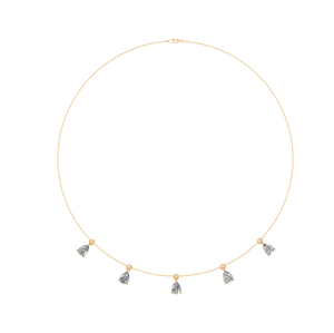 Collar de compromiso de lujo con diamante cultivado en laboratorio, cadena de tenis de oro macizo de 14k, corte pera para mujer, certificado IGI - Product Image 2