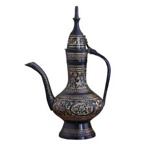 Aftaba de Latón de Alta Calidad con Grabado, Pulido y Acabado en Pintura Negra para Beber Té, Utensilios de Cocina Vintage de Latón Aaftaba - Product Image 3