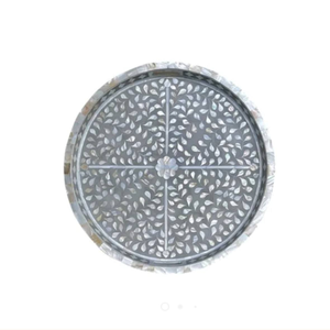 Bandeja con Incrustaciones de Hueso de Trébol - Bandejas Rectangulares para Servir con Incrustaciones de Hueso de la India, Bandeja de Madera con Incrustaciones de Hueso al por Mayor - Product Image 5