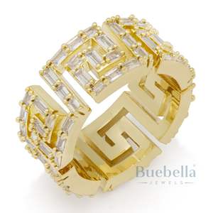 Venta caliente 925 Plata de Ley 14K chapado en oro blanco VVS moissanita helado griego llavero Hip Hop Baguette estilo cubano - Product Image 2