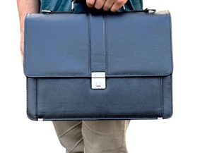 Maletín de cuero negro Maletín de cuero para hombre - Product Image 2