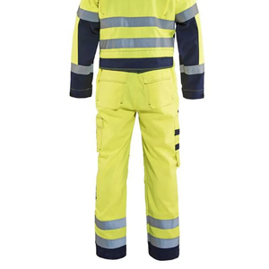 Hi Visibility Men's Workwear Coverall Suit Reflective Safety <b>Overall</b> Cotton/Polyester <b>Construction</b> Uniform Quick Dry Breathable - Product Image 3