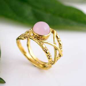 Latest Design Boho Gemstone <b>Ring</b> Vintage Brass <b>Rings</b> for Women 18k Gold Plated Swirl <b>Statement</b> Band <b>Ring</b> for Wholesale/OEM/ODM - Product Image 1
