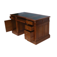 MEUBLES DE REPRODUCTION ANTIQUE BUREAU COLONIAL PARTENAIRE BUREAU FABRIQUÉ EN BOIS MASSIF D'ACAJOU, FABRICANT DE MEUBLES D'INDONÉSIE