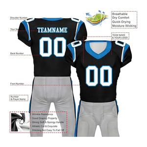 Ensemble d'uniformes de football américain personnalisés de qualité supérieure pour équipes professionnelles Impression par sublimation complète avec votre logo ou votre nom - Product Image 2