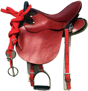 Sillín de caballo hecho de cuero genuino 100%, sillín occidental, cómodo sillín de doma transpirable, disponible a precio barato - Product Image 5