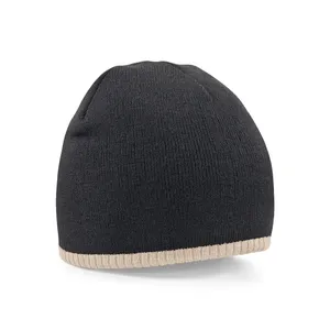 Bonnet bicolore personnalisé à enfiler – Accessoires de sport d'hiver – Merchandising - Product Image 5