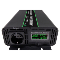 Convertidor de Energía Solar de 3KW, Inversor de Onda Sinusoidal Pura de 3000W, 12V CC a 220V CA, Perfecto para RV y Energía de Respaldo para Camping