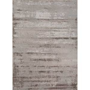 Alfombra Uvenuti de Lana y Seda de Bambú Tejida a Mano, Color Marfil, LRB-5003, Rectangular, Abstracta, para Dormitorio, Hecha a Mano con Técnicas de Viscosa - Product Image 1
