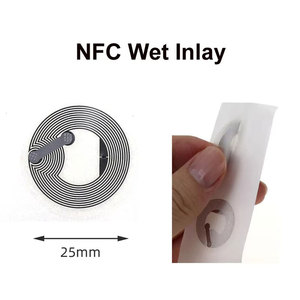 Étiquette ronde de 25mm avec puces Ntag213/215/216 pour contrôle d'accès Encodage d'appareils intelligents pour cartes de crédit Asiali NFC Wet Inlay Tag - Product Image 4