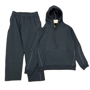 Custom Blank <b>Hoodies</b> and Sweatpants Set 100% Cotton 100% Cotton French Terry <b>Hoodie</b> Oversized Drop Shoulder <b>Hoodies</b> - Product Image 1