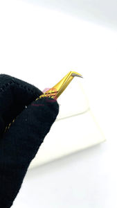 Pinces à épiler pour extensions de cils en plasma doré, pointe en fibre, acier inoxydable japonais, marque privée - Product Image 2