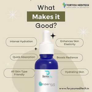 Dermasky 30mL Sérum de peeling bio pour les yeux Solution de beauté liquide authentique pour tous types de peau améliore la peau des yeux - Product Image 2