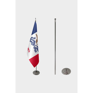 Iowa Official Indoor Pennant <b>Flag</b> Digital Printed Polyester with Aluminum <b>Pole</b> Cloth Material - Product Image 2