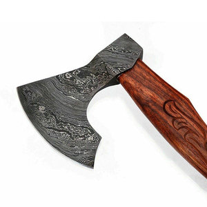 Wholesale Customized OEM ODM Cutlery Factory Professional Cutting <b>Wood</b> Damascus Steel <b>Axe</b> with Long Grip Made <b>Axe</b> for Camping - Product Image 3