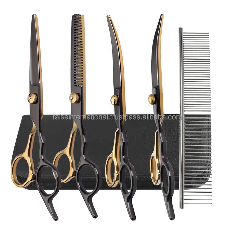 Gunting penipis rambut Stainless Steel Jepang, Set alat kecantikan lurus tajam, gunting tukang cukur Salon tata rambut profesional