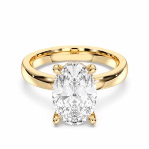 Anillo de compromiso solitario de 3,19 quilates de moissanita de forma ovalada y redonda de quilates, hecho en plata para mujer - Product Image 5