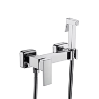 Douchette WC dissimulée, pulvérisateur hygiénique, robinet de bidet chromé, robinet d'eau froide et chaude, ensemble de douche à main pour bidet