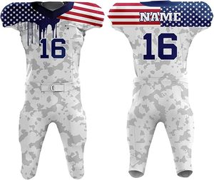 Maillots de football américain personnalisés à manches courtes et ensemble de tenue, comprenant uniforme 100 % polyester antibactérien, nom d'équipe personnalisé - Product Image 3