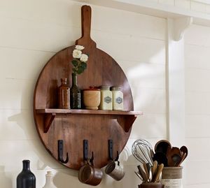 Standing Single <b>Hook</b> Rack Cup and Glass Pack 4 Space Black Accessories <b>Kitchen</b> Wood Sets Storage Living Room Color Multifunction - Product Image 3
