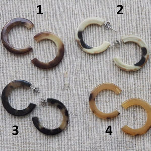 Pendientes de Cuerno de Búfalo para Niñas, Pendientes de Mujer, Joyería de Cuerno, Cuerno Natural para Mujer, Alta Calidad - Product Image 1