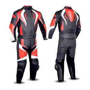Combinaison de sécurité pour moto de grande taille, veste de course imprimée, veste de moto en cuir véritable, costumes de moto - Product Image 1