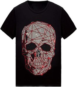 High Quality Custom Logo Men's Streetwear Boxy Tshirts 220GSM Heavyweight <b>Cotton</b> Rhinestone Digital Printing Puff <b>Raw</b> Hem - Product Image 6