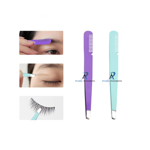 แหนบคิ้วพร้อมหวีสแตนเลสที่ถอนขนแม่นยำเครื่องมือเสริมสวยสำหรับร้านเสริมสวยแต่งหน้า - Product Image 4