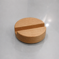 Support de carrelage en bois d'acacia de forme carrée, support d'affichage en bois massif naturel pour carreaux personnalisés, plaques photo, décoration de bureau et de table