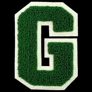3D Handmade Embroidered Green <b>Letters</b> Patches Computerized Embroidery Technique for Clothes DecorativePatch <b>Stickers</b> Fabric - Product Image 2