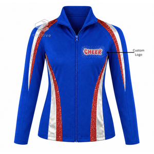 Custom Rhinestone Cheer Team Training Warm-Up Set Bling <b>Glitter</b> PU Sports Apparel Personalized Tracksuit For Cheerleader - Product Image 1