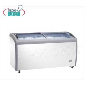 Horizontal 300 Lt. Congélateur coffre pour hôtels, double température 0+8°C/-18°C, classe F, modèle AX300CFG, électrique avec portes vitrées - Product Image 2