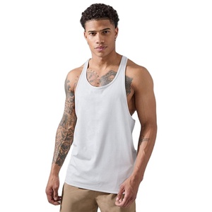 Design Your Own Men's Gym Vest Tank Top High Quality Lightweight Stretchable 160 GSM Polyester/Cotton High Street Style - Product Image 1