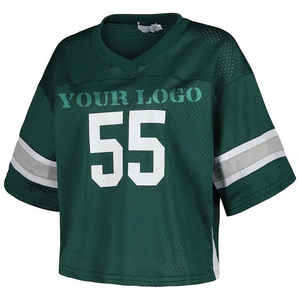 Uniforme de football américain personnalisé pour hommes T-shirt surdimensionné à manches courtes Jersey respirant Mesh Fashion Wholesale - Product Image 1