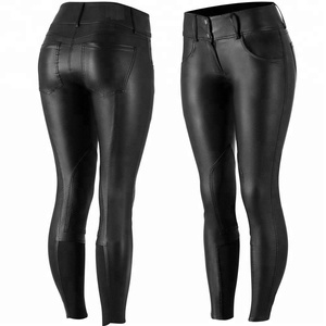 Shemax Women's <b>Knee</b> <b>Patch</b> PU Leather Breeches - Product Image 3