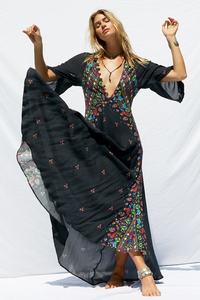Ladies fashion <b>Dress</b> With Embroidery - Product Image 2