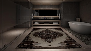 Meilleure vente moderne indien noué à la main laine soie mélange résistant aux taches tapis antidérapant haute qualité maison tapis ensembles - Product Image 5