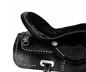 Juego de tachuelas de cuero genuino de primera calidad, monturas de carreras occidentales e inglesas para montar a caballo - Product Image 5