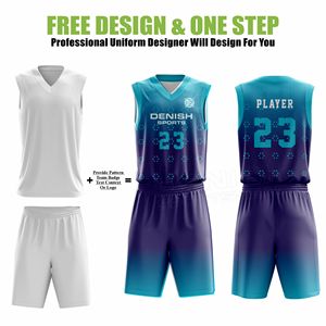 Maillots et shorts de basketball personnalisés de haute qualité à séchage rapide, respirants, imprimés par sublimation pour l'été – Vente en gros - Product Image 2