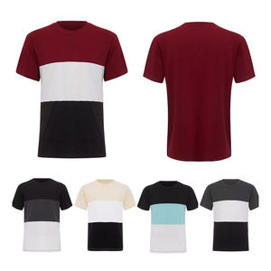 100% coton décontracté O cou coupe ample manches courtes imprimé respirant T-shirt pour hommes - Product Image 4