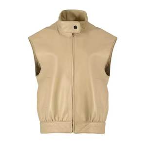 Haute qualité personnalisé en gros moto motard en peau de mouton en cuir gilet patchs broderie hiver tissu gilet Logo décoration - Product Image 3