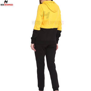Survêtements de sport décontractés pour femmes professionnelles Design jaune et noir personnalisé avec logo Offre Spéciale à un prix - Product Image 3