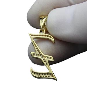 Colgante con Letra Z, Colgante de Diamante Moissanite sin Cadena, Plata de Ley 925, Estilo Iced Out, Regalo de Cumpleaños, Colgante con Letra - Product Image 2